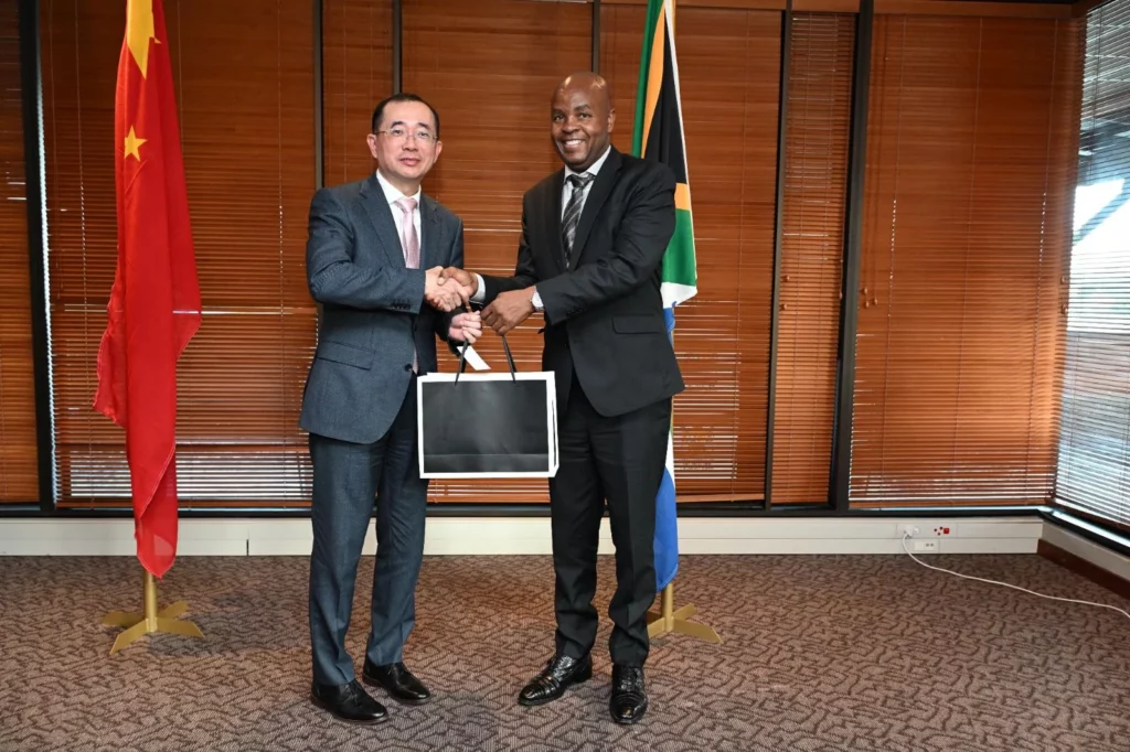 Qin Zhanpeng and Mandla Ndlovu.