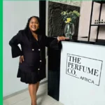 The CEO FOR Perfume Co. Africa Bathabile Moreki.
